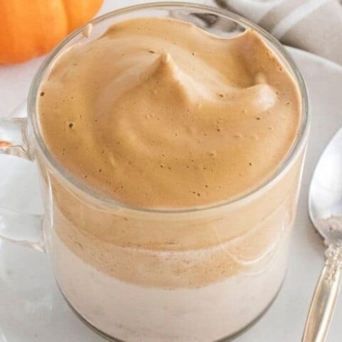 whipped coffee on a plate