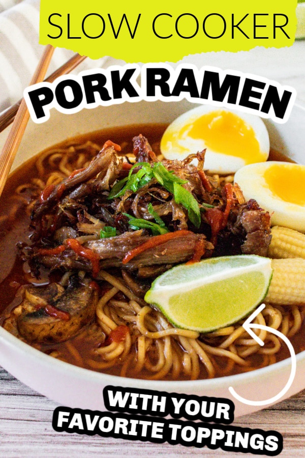 Slow cooker pork ramen