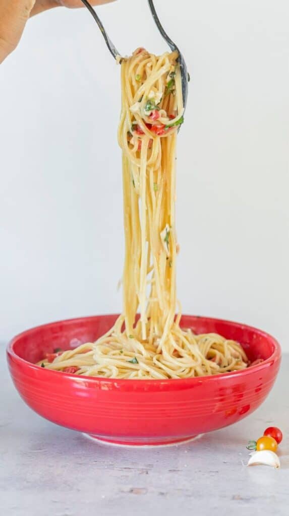 cheesy brie pasta