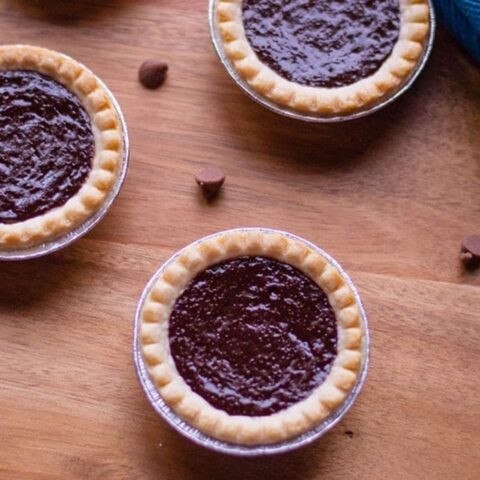 baked mini pies on table