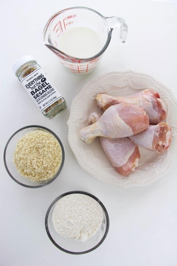 ingredients for ebtb chicken ingredients on white table 