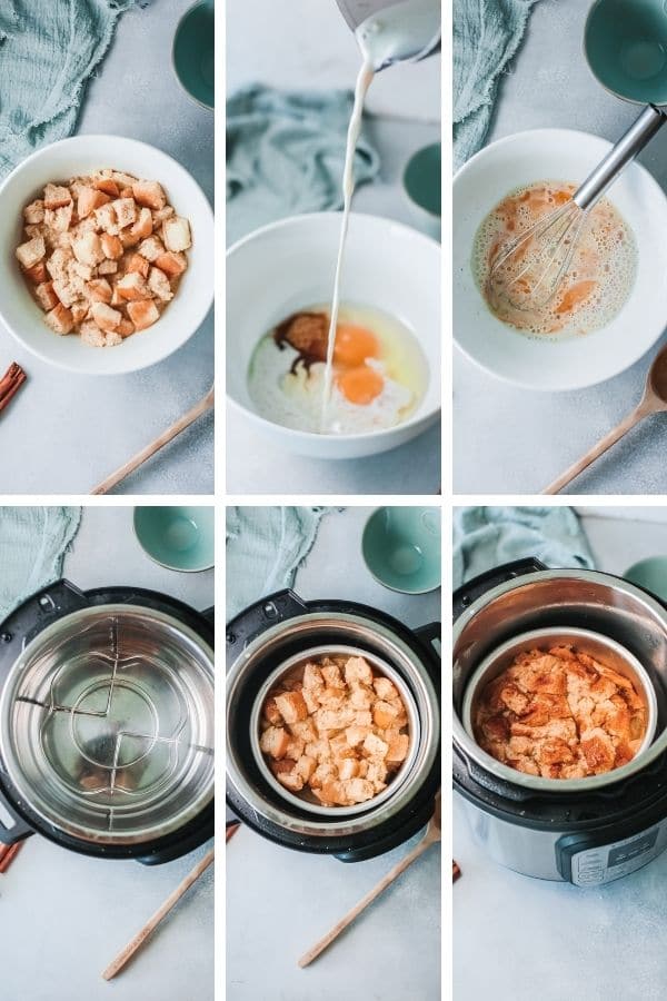 instant pot breakfast french toast steps in pictures