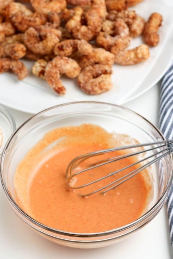 sweet chili sauce in a bowl getting mixed up