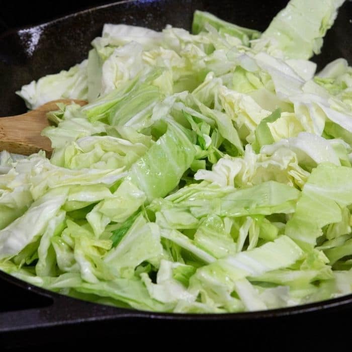 cabbage in cast iron