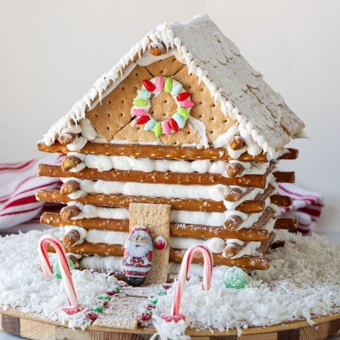 cabin gingerbread house