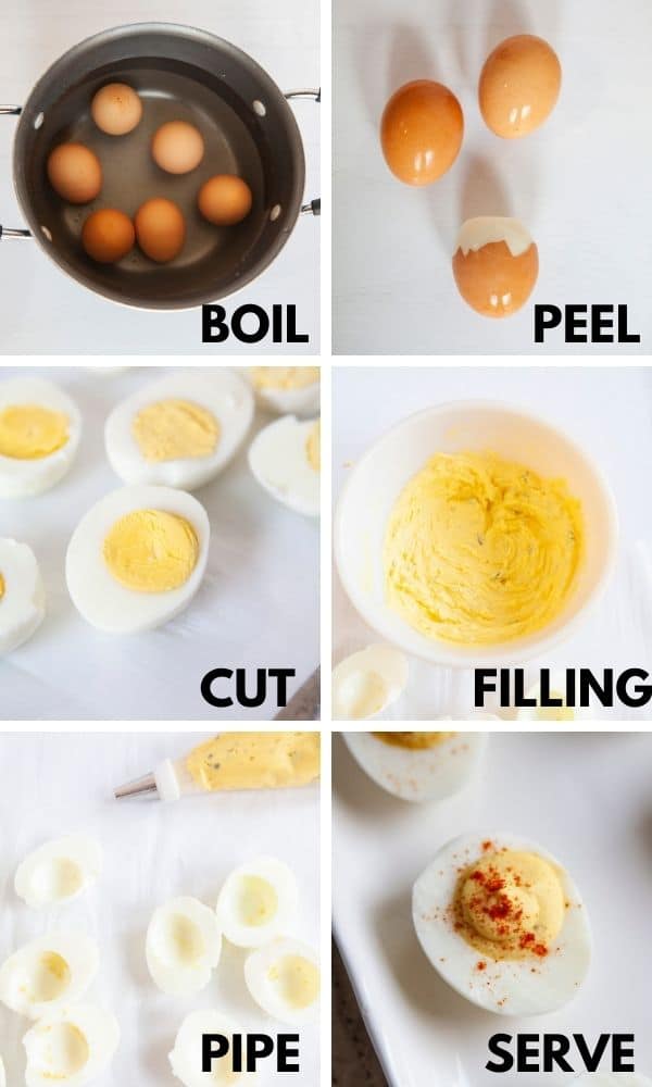 steps on how to make deviled eggs