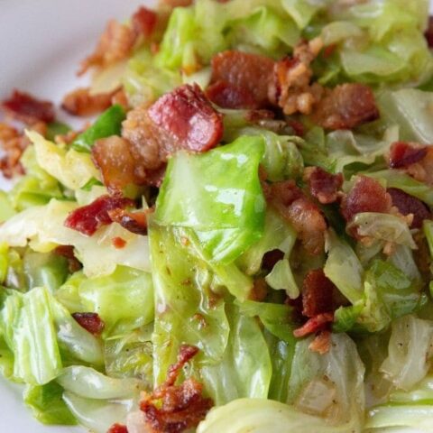 Easy Fried Cabbage with Bacon Recipe - Bake Me Some Sugar