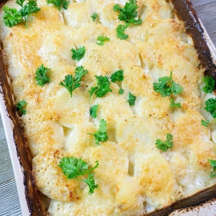 potato dish with parsley on top 