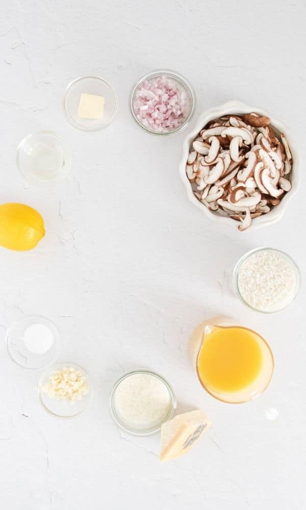 ingredients to make risotto