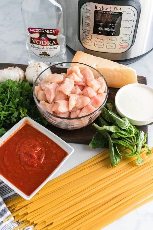 ingredients for vodka sauce in instant pot