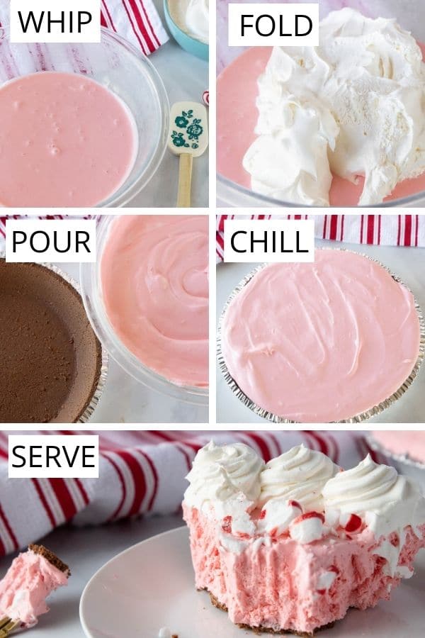 pictures and steps on how to make no bake cheesecake 