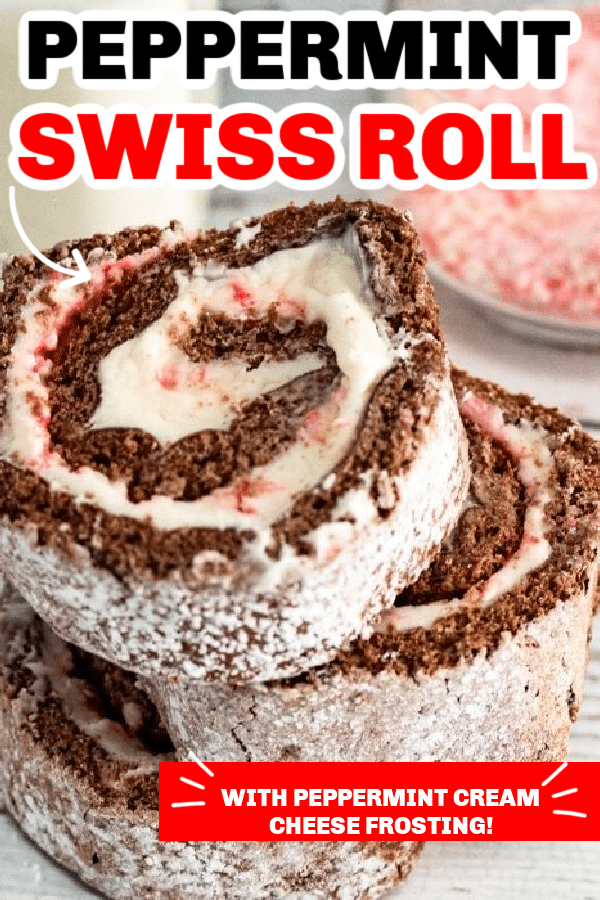 Peppermint Swiss Roll Cake