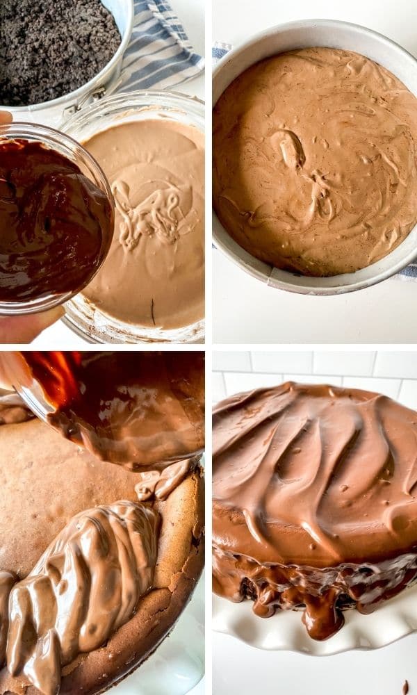 steps on how to make the death by chocolate cheesecake 