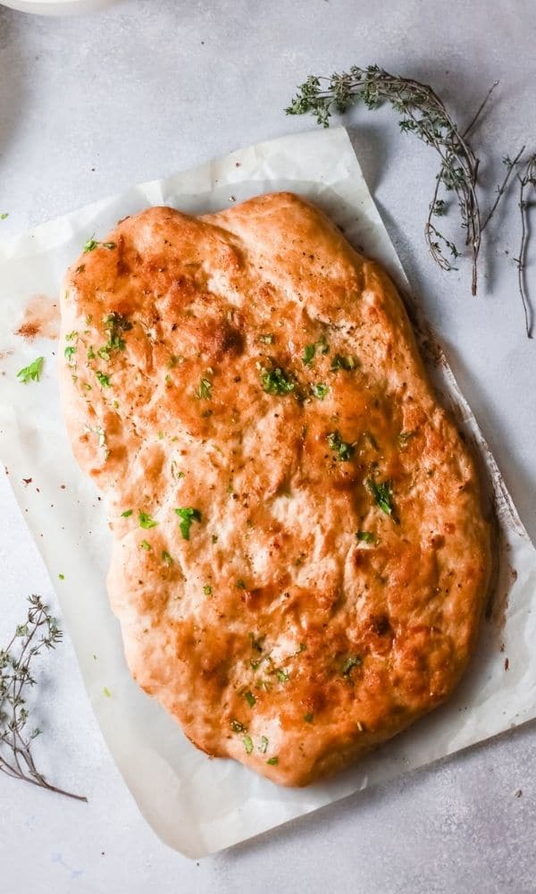 garlic bread on table