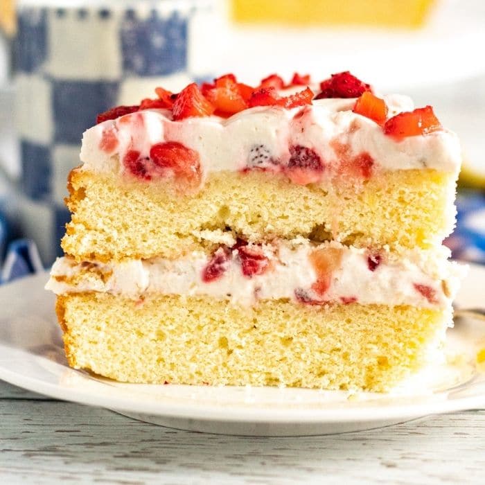 Soft and Moist Strawberry Banana Cake - Amycakes Bakes