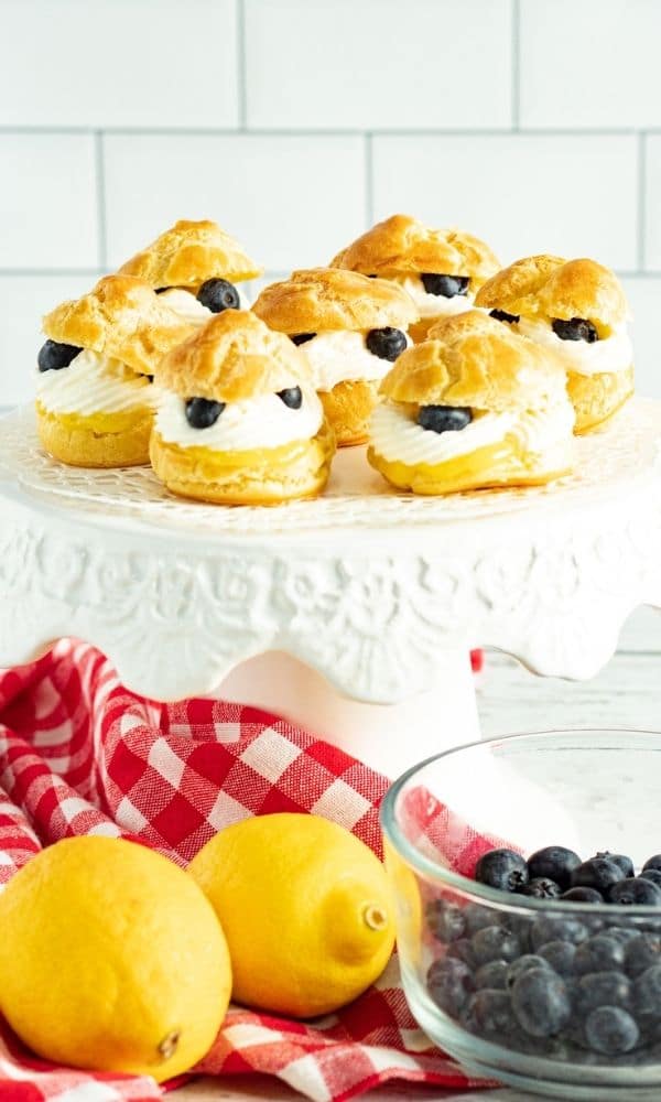 lemon blueberry dessert on a cke tray