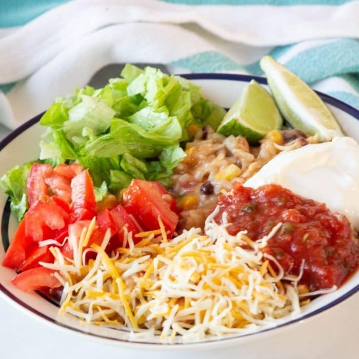 taco bowl on table 