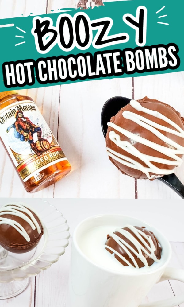 Boozy hot chocolate bombs