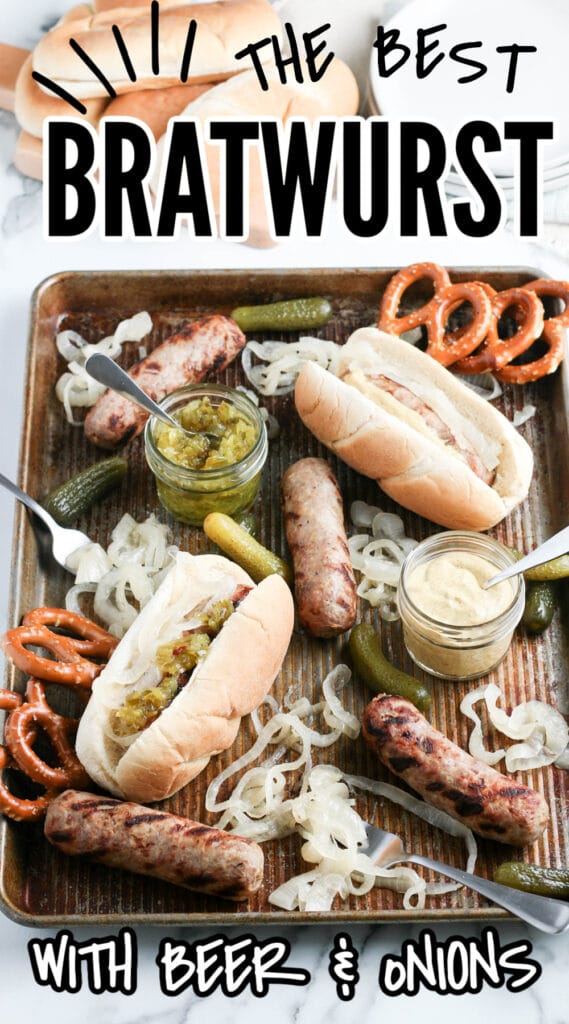 bratwurst on pan 