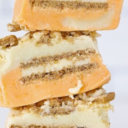 stacked carrot cake fudge on table