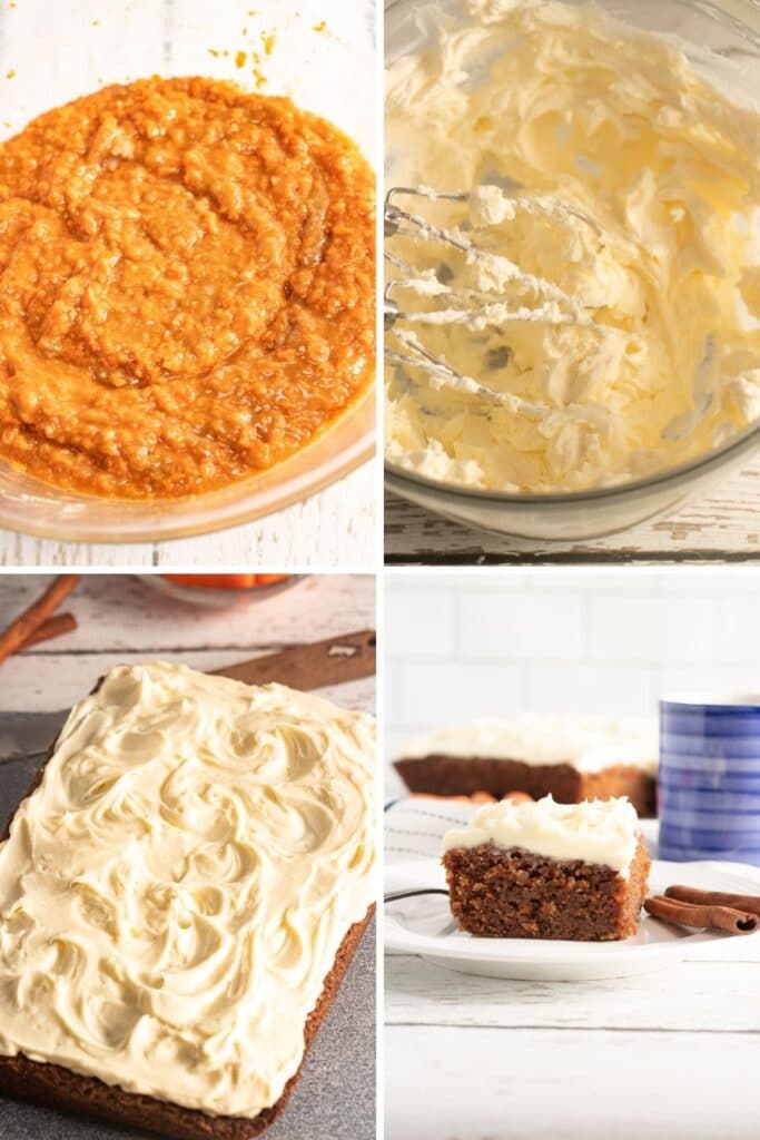 steps on how to make carrot cake bars 