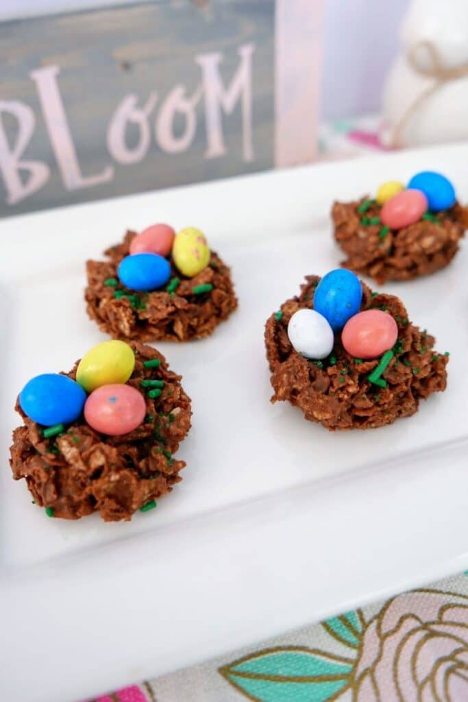 chocolate bird egg nest cookies