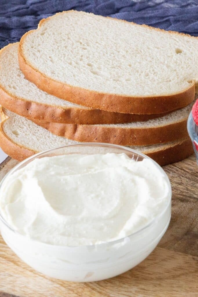 homemade cream cheese in a bowl on counter 