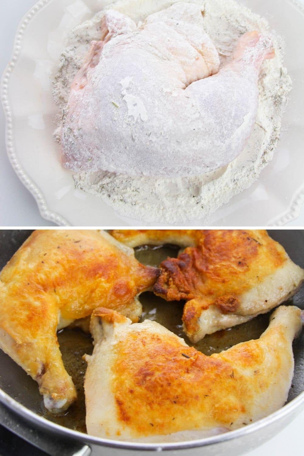 Chicken Leg Quarters with Mushrooms • Bake Me Some Sugar