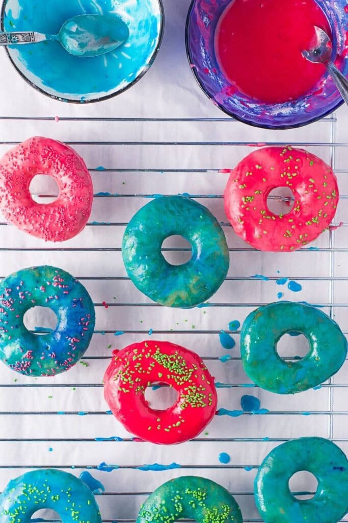 glazed donuts on cooling rack