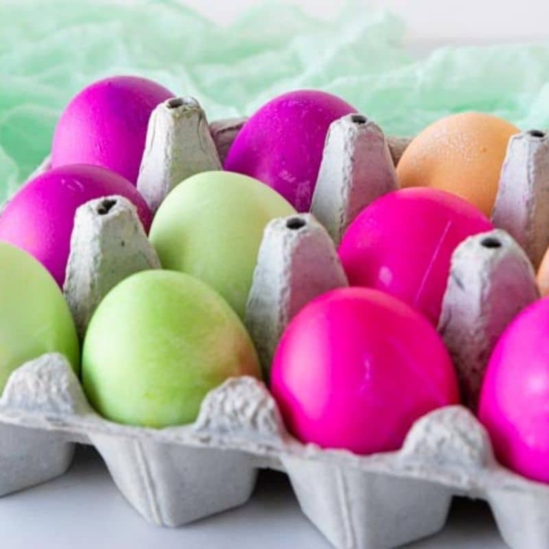 food coloring eggs