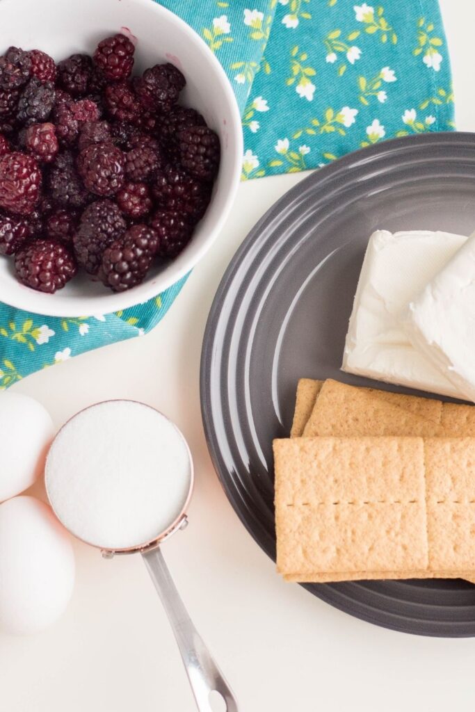 cheesecake ingredients on a table