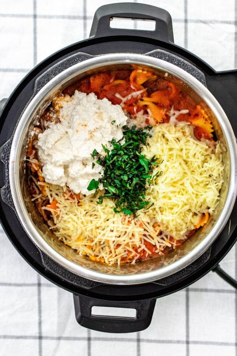 Instant Pot Lazy Lasagna with Meatballs • Bake Me Some Sugar