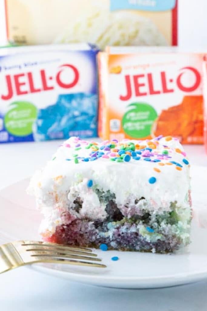 rainbow poke cake