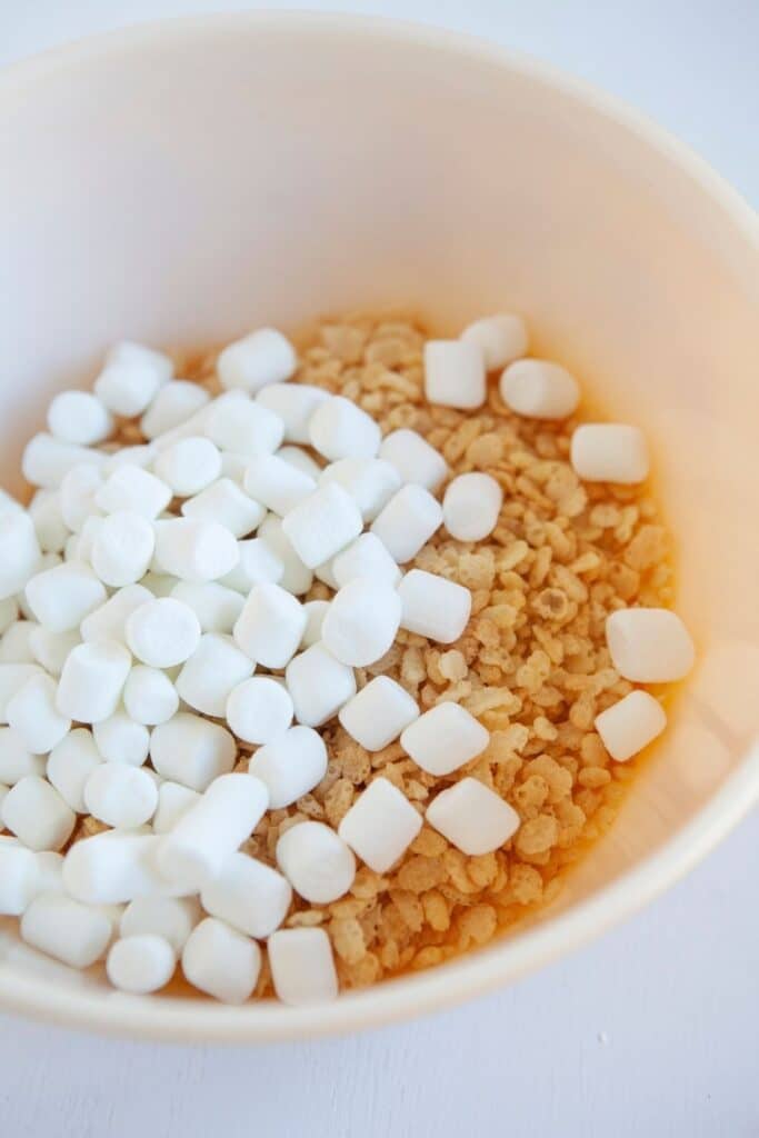 cereal in a bowl with marshmallows