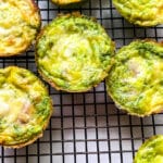 breakfast egg cups on cooling rack