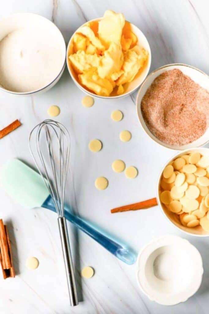 ingredients for toffee on counter