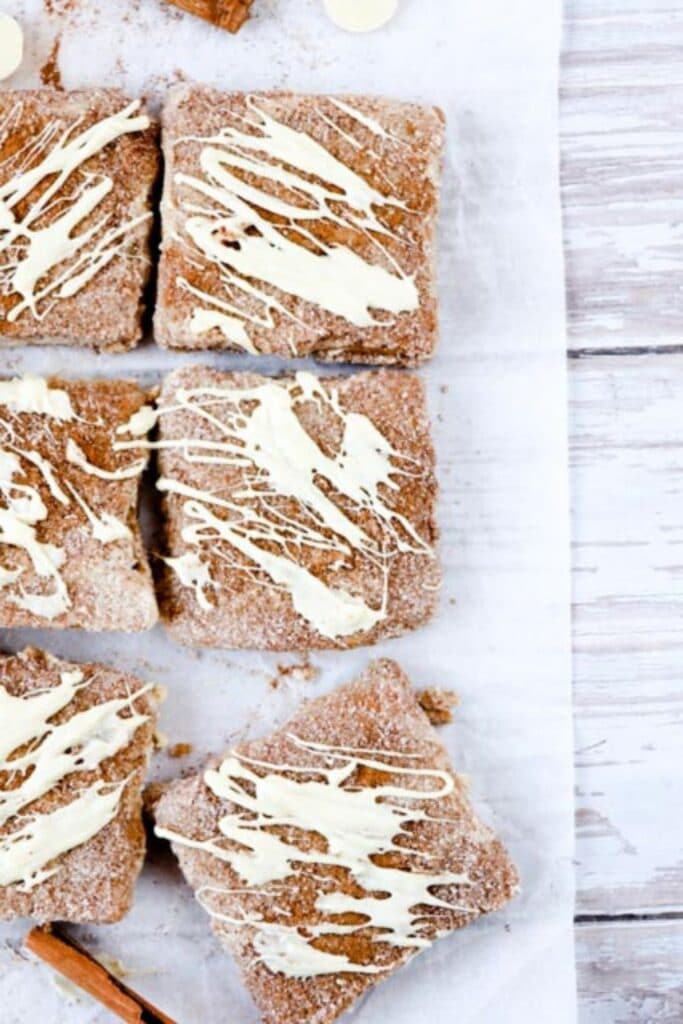 toffee  on parchment paper 