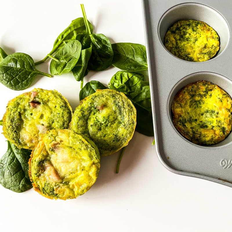 egg cups on counter by muffin tin 