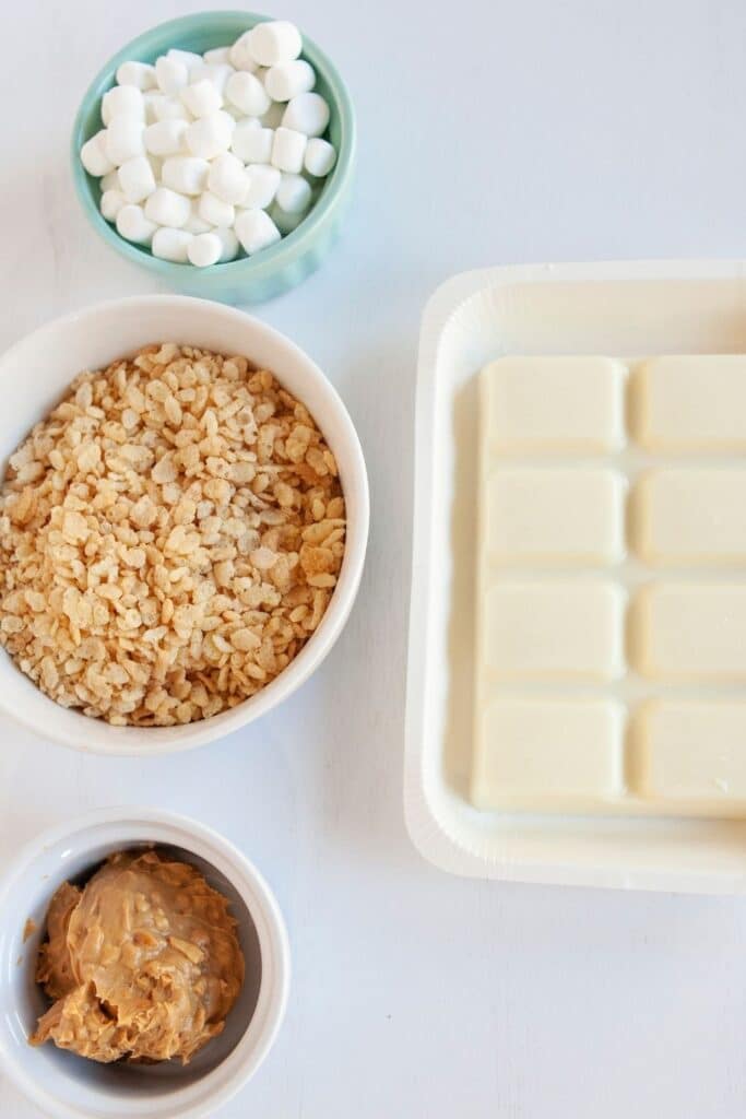 ingredients for avalanche cookies on table 