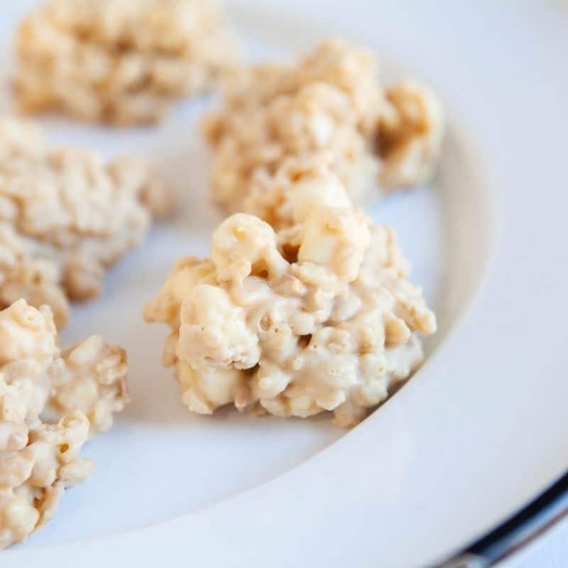 no bake cookies on a plate 