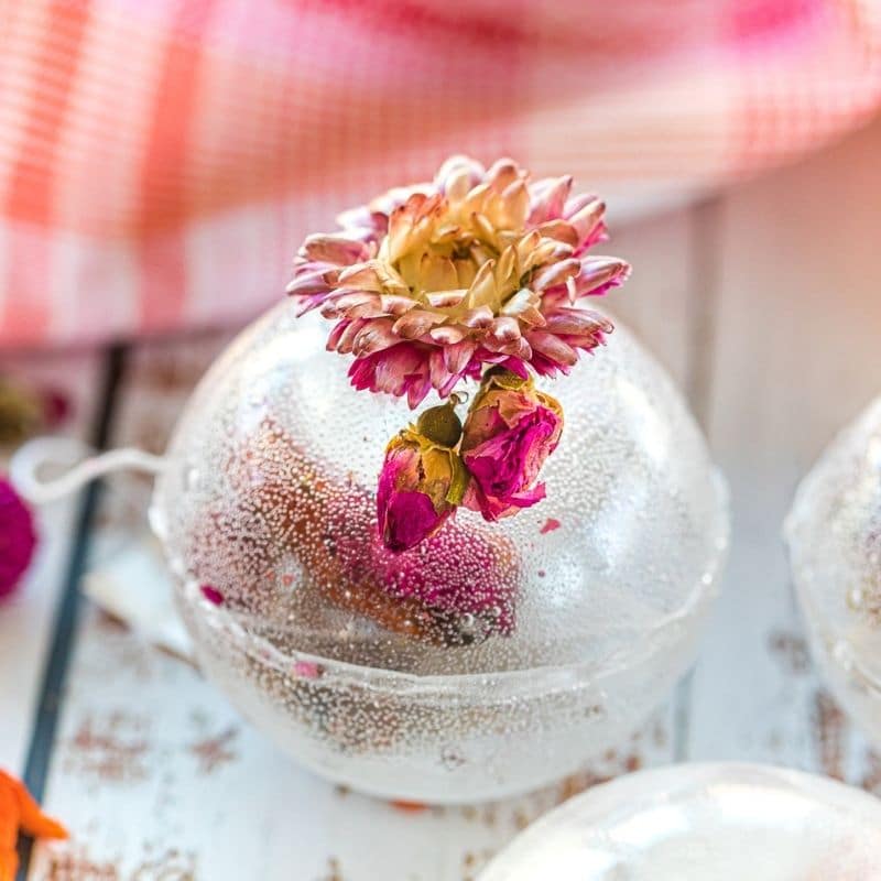 tea bomb on wooden top table 