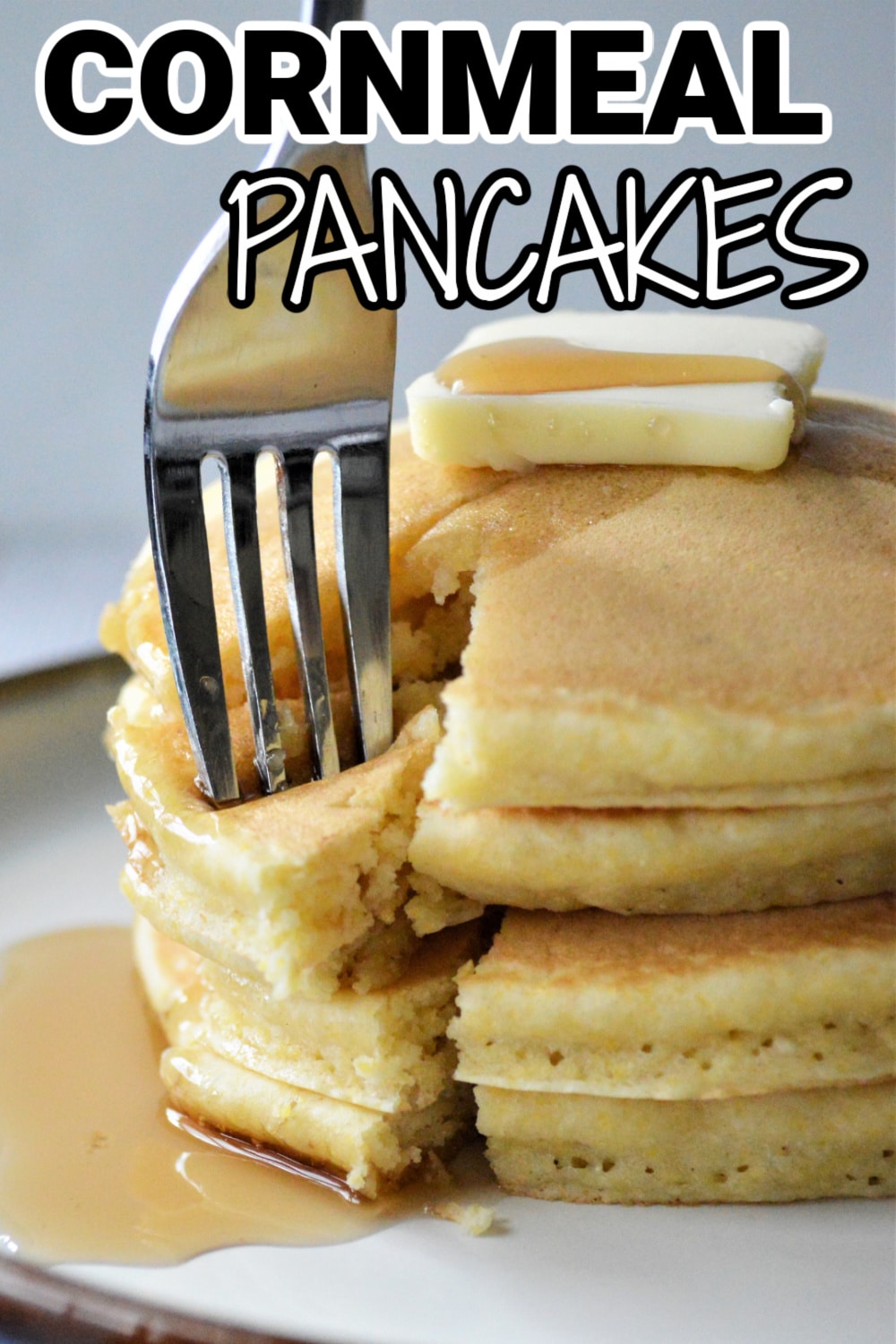 Fluffy Cornmeal Pancakes Recipe • Bake Me Some Sugar