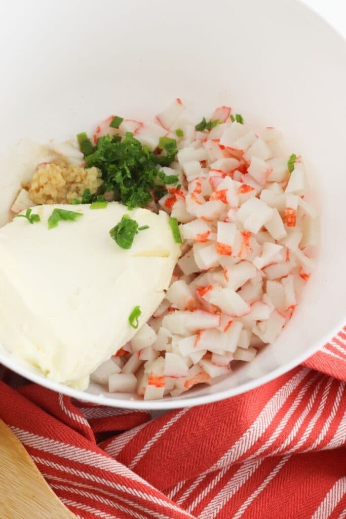 crab mixture in a bowl 