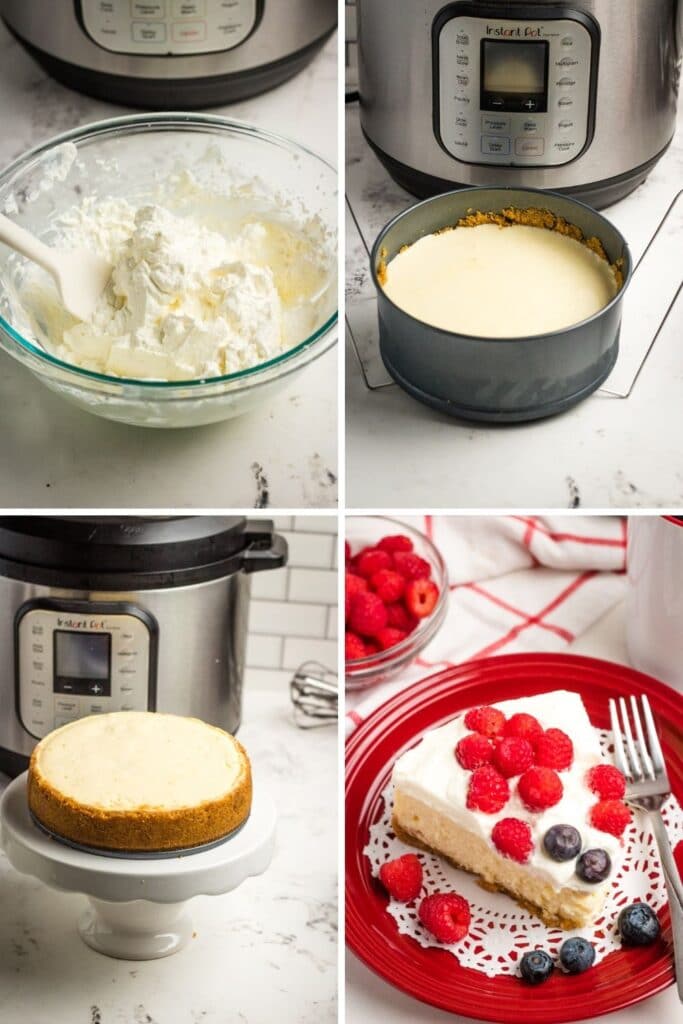 Instant Pot Cheesecake with Sour Cream Topping