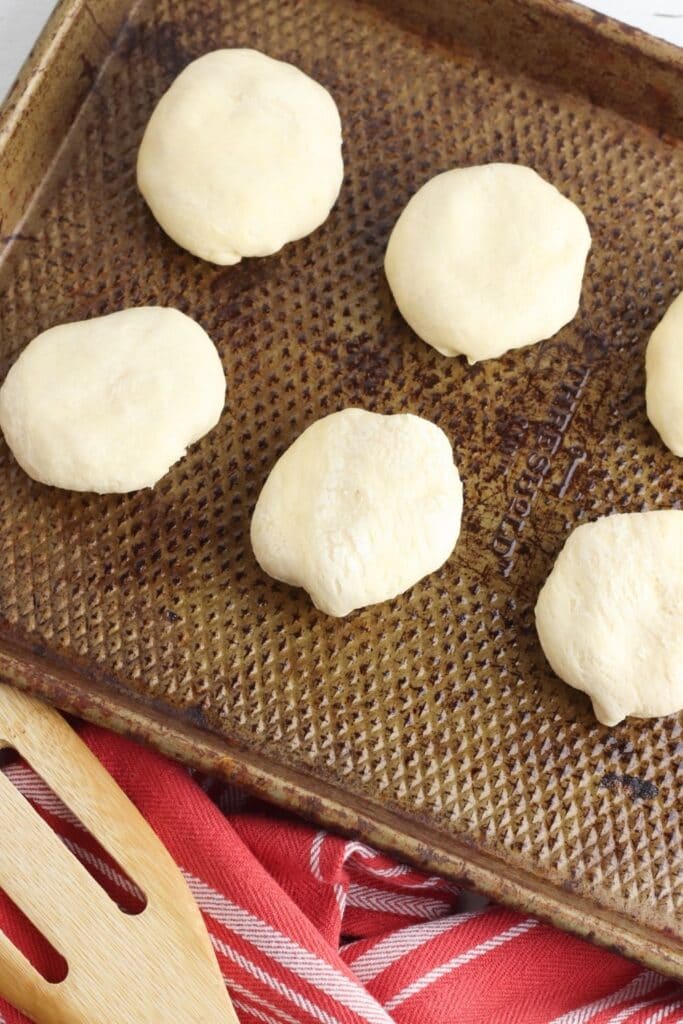 crescent roll  on baking sheet 