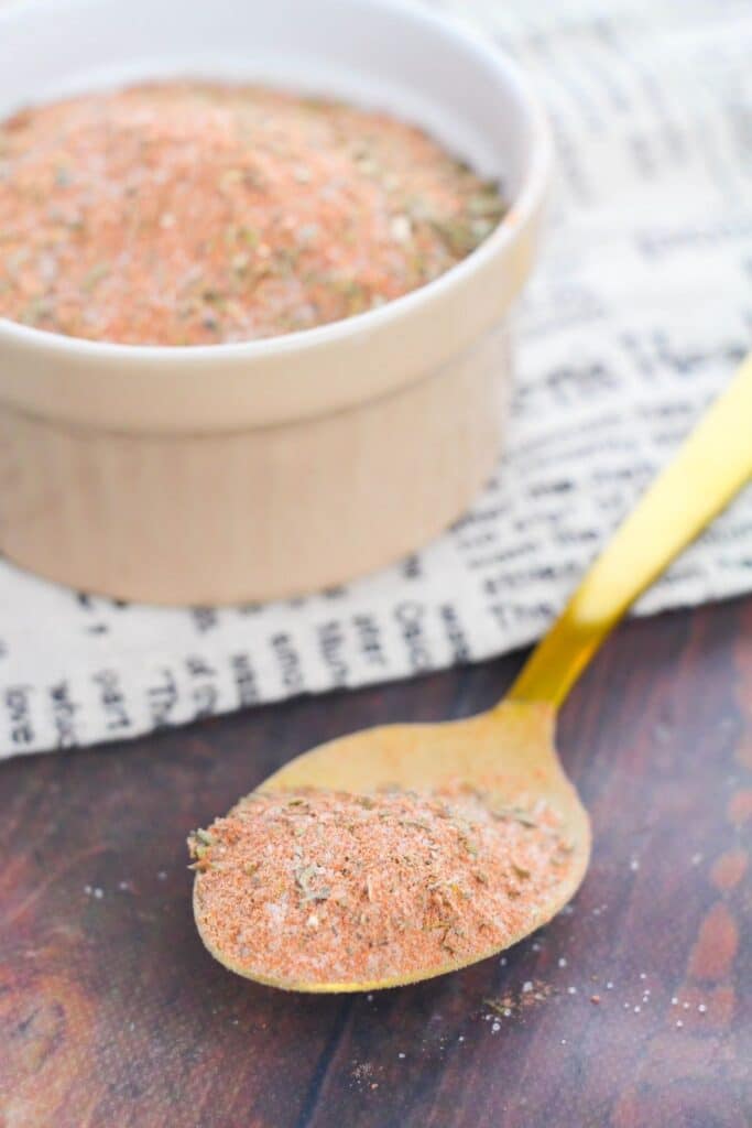 tony chachere s creole seasoning on a spoon