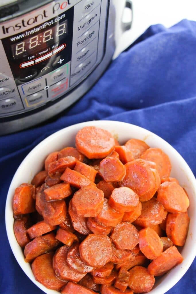 bowl of carrots in Instant Pot 