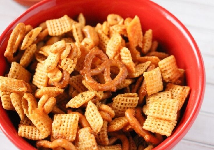 Easy Spicy Chex Mix (Snack Mix) Bake Me Some Sugar