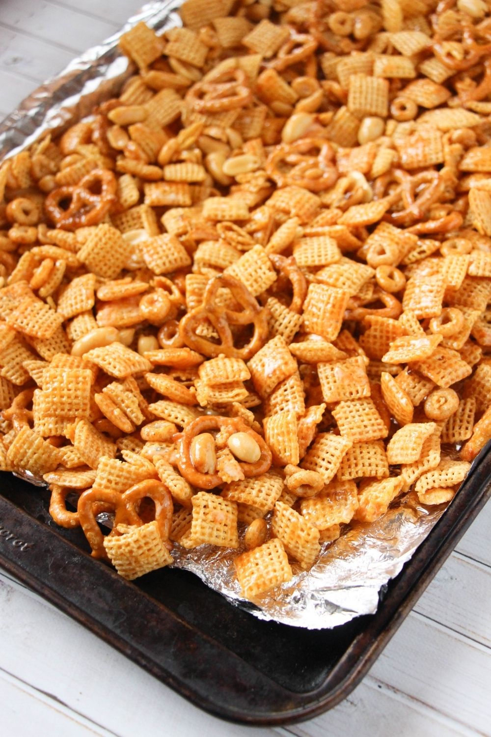Easy Spicy Chex Mix (Snack Mix) • Bake Me Some Sugar