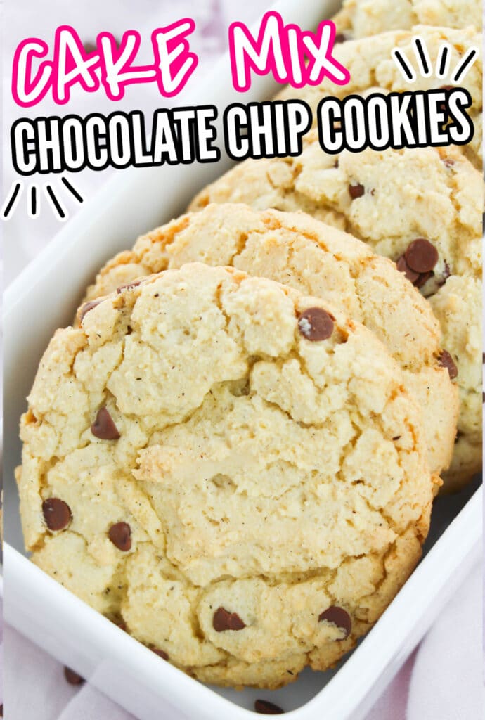 Chocolate chip cake mix cookies